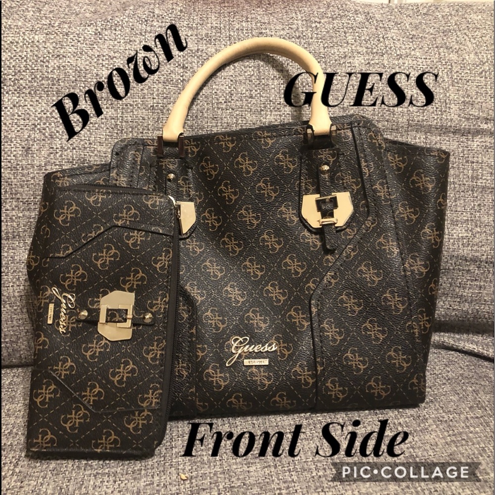 Brown GUESS Purse/Wallet Set